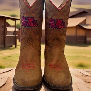 Ole Miss Someday By Gameday Cowboy Boots Youth 1.5B Girls